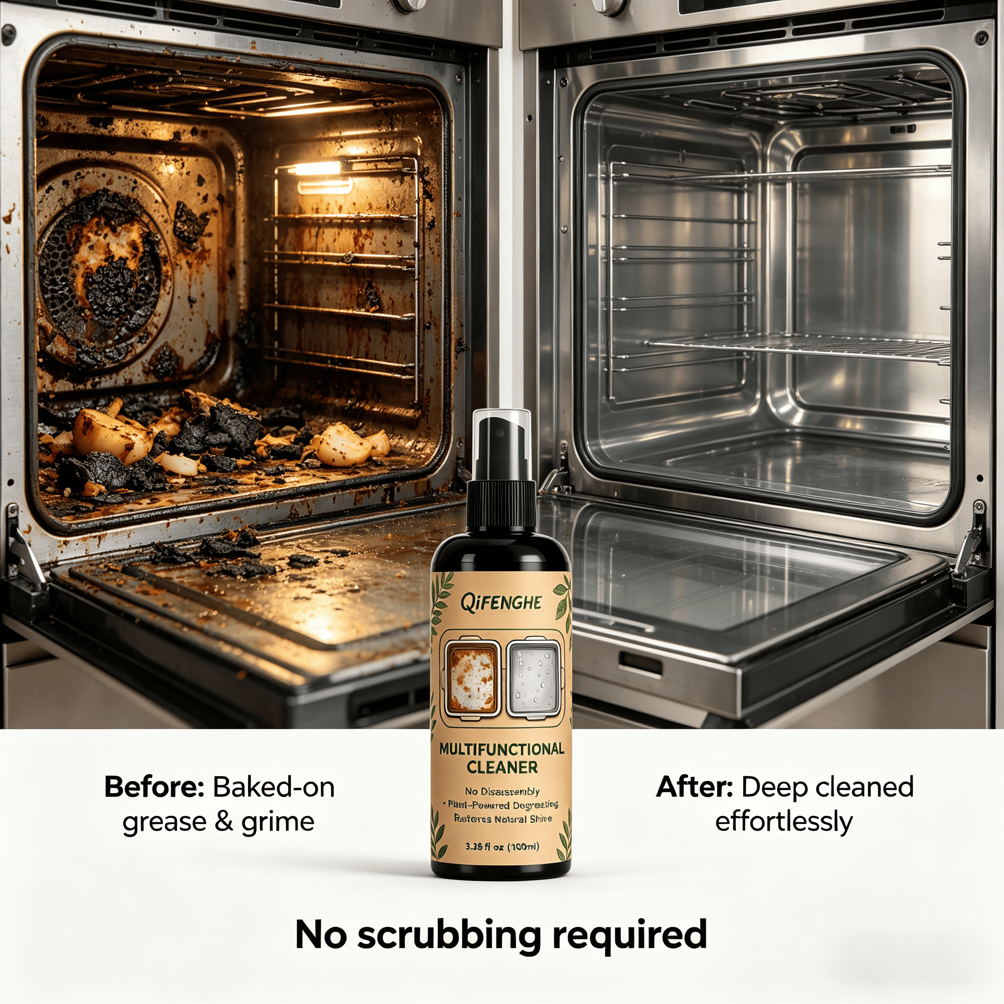 Commercial Kitchen Grease Cleaner - Heavy Duty Oil Stain Remover Spray