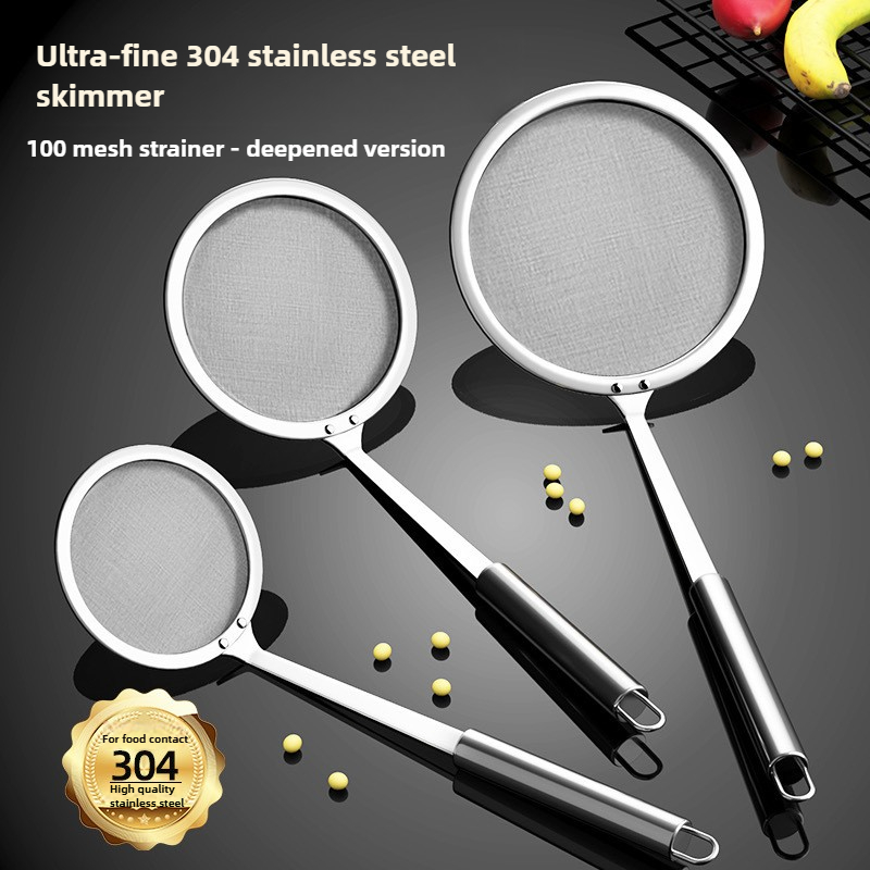 Commercial Kitchen Oil Filter - 1 Pack Skimmer Spoon 304 Stainless