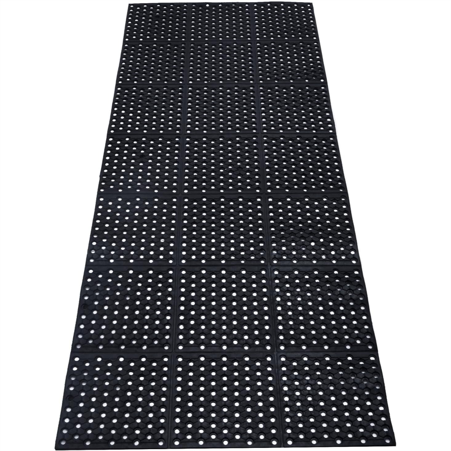 Commercial Kitchen Floor - Anti-Fatigue Drainage Rubber Mat, 83x35 Commercial