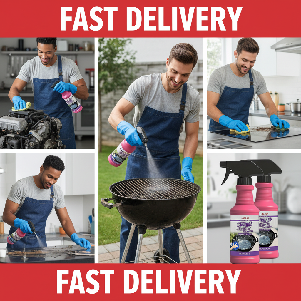 Commercial Kitchen Grease Cleaner - 1pc/1set Heavy Duty Grill Degreaser Spray