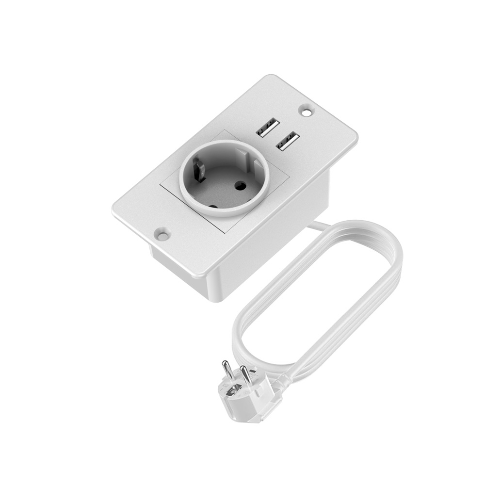 Commercial Kitchen In Residential Home - EU Embedded Power Strip with 2