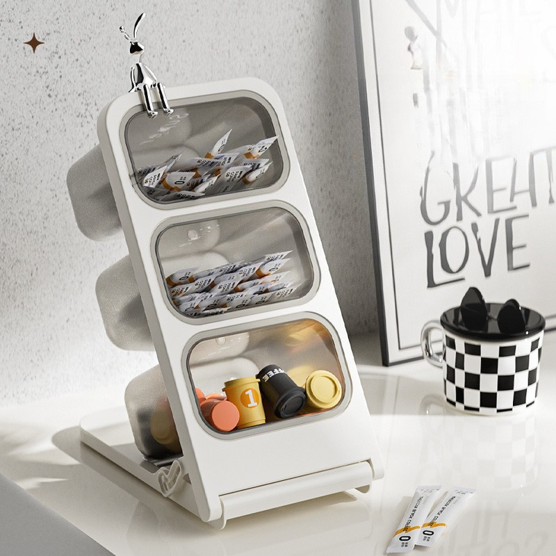 Commercial Kitchen Shed - 3 Tier Tea Bag Organizer Plastic