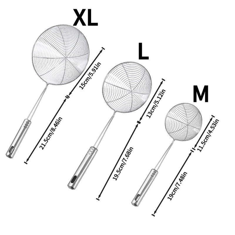 Stainless Steel Long Handle Fo - Commercial Kitchen Oil Filter avaliação e preço