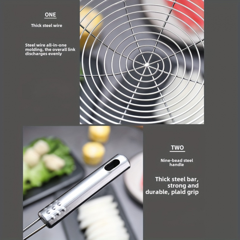 Stainless Steel Long Handle Fo - Commercial Kitchen Oil Filter avaliação e preço