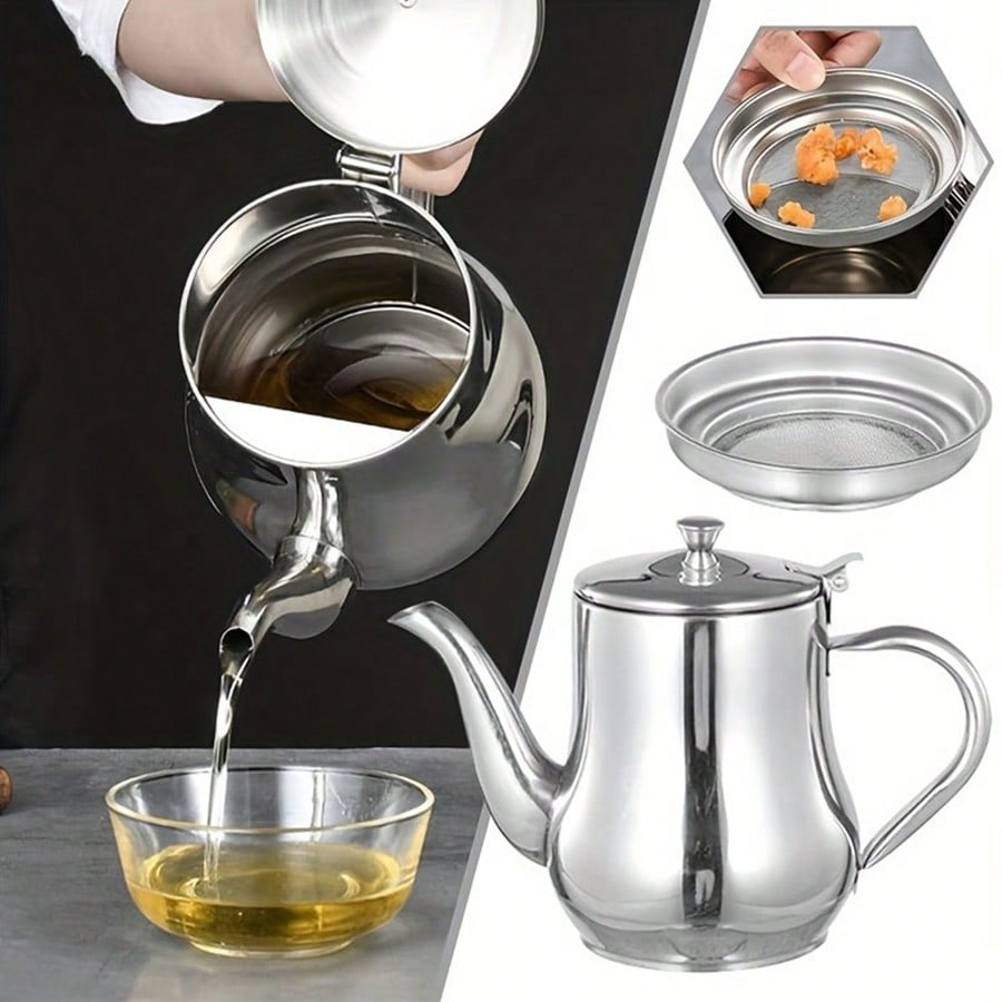 1PC Stainless Steel Oil Pot Ho - Commercial Kitchen Oil Filter avaliação e preço