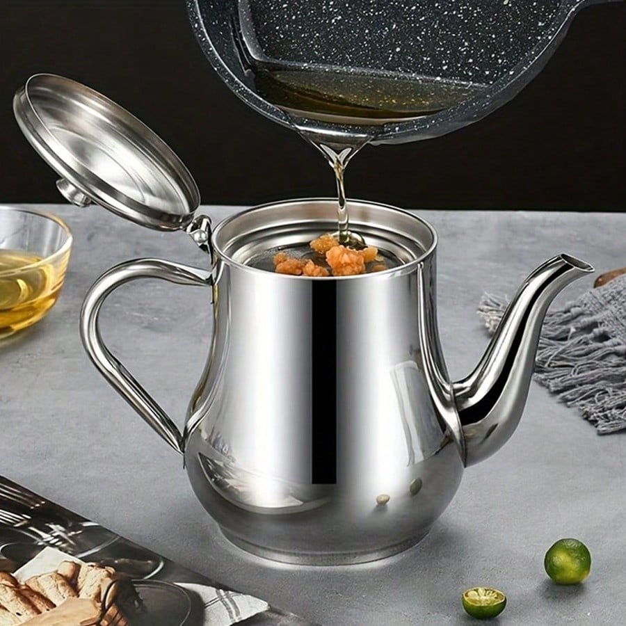1PC Stainless Steel Oil Pot Ho - Commercial Kitchen Oil Filter avaliação e preço