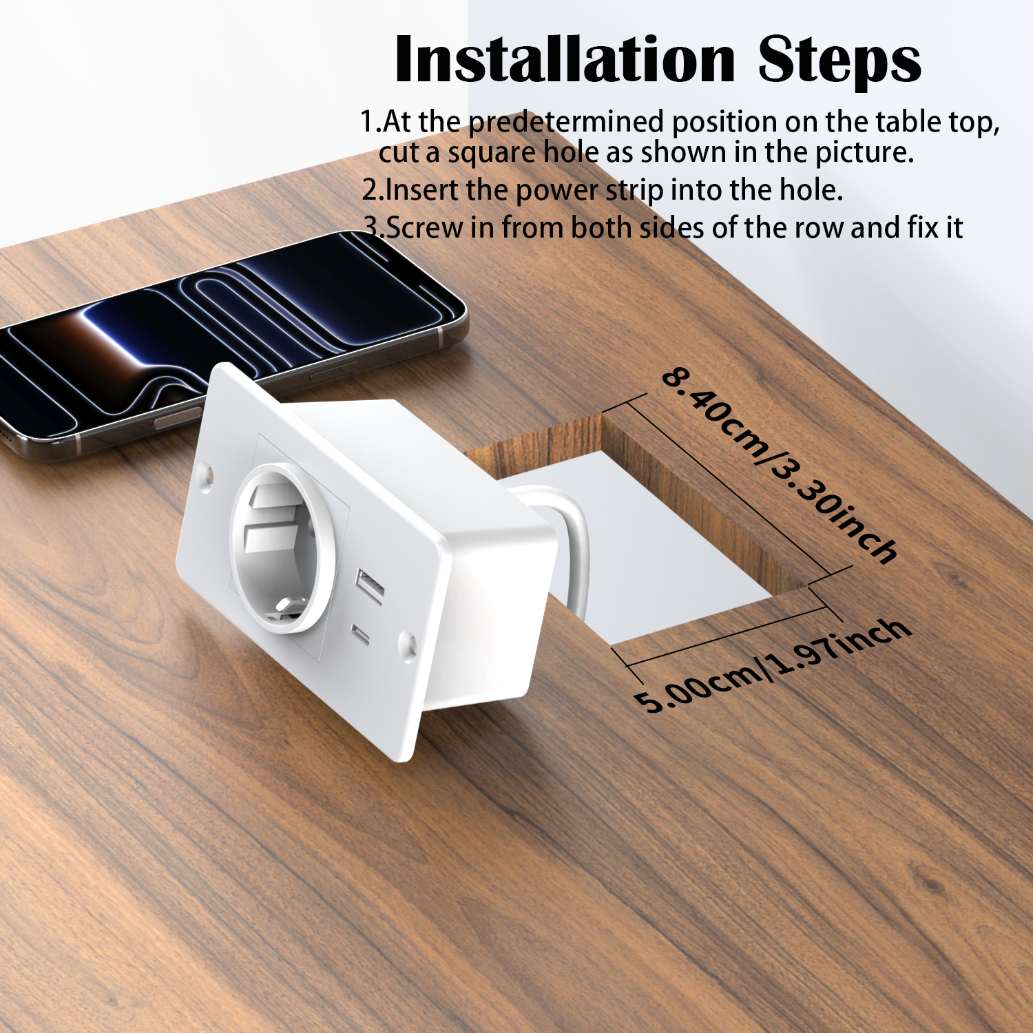 Embedded Power Strip with USB- - Commercial Kitchen In Residential Home avaliação e preço