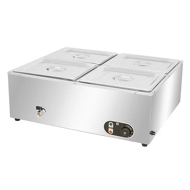 #4-pots Bain Marie commercial  - Bain Marie Food Warmer avaliação e preço
