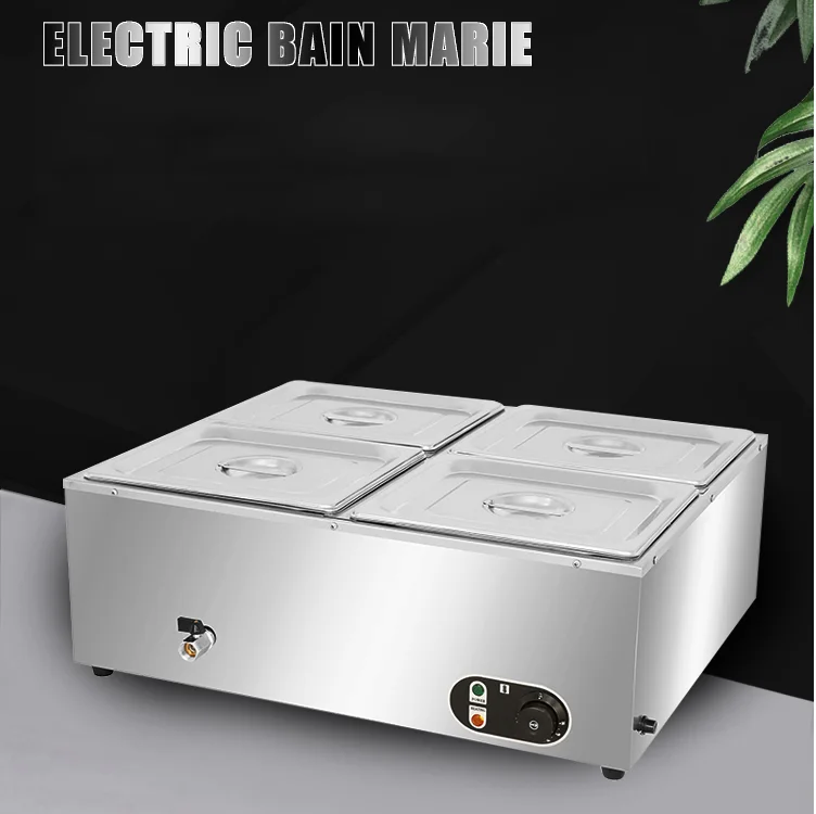 #4-pots Bain Marie commercial  - Bain Marie Food Warmer avaliação e preço