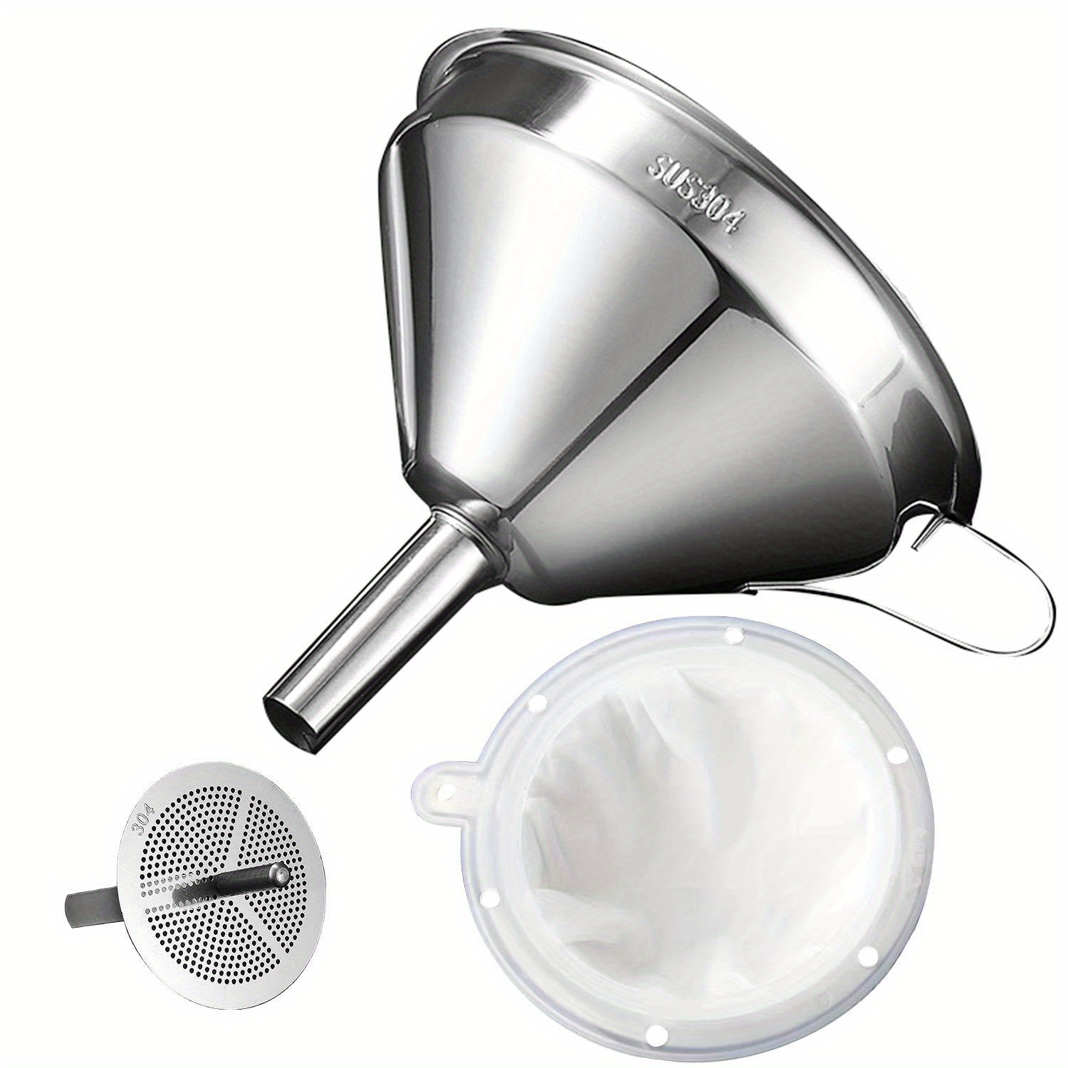 3 pcs/pack Funnel for filling  - Commercial Kitchen Oil Filter avaliação e preço