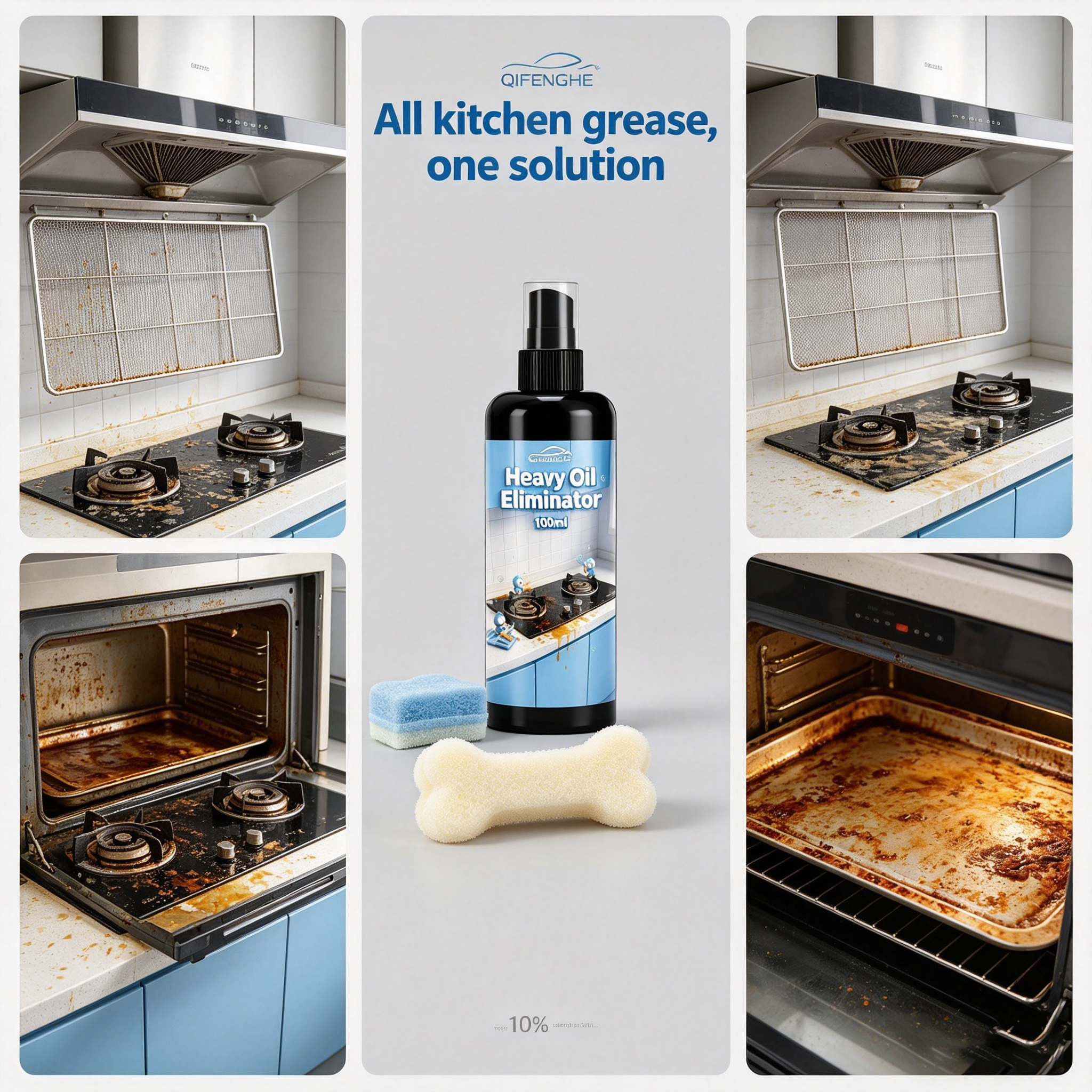 100ML Kitchen Heavy Oil Elimin - Commercial Kitchen Grease Cleaner avaliação e preço