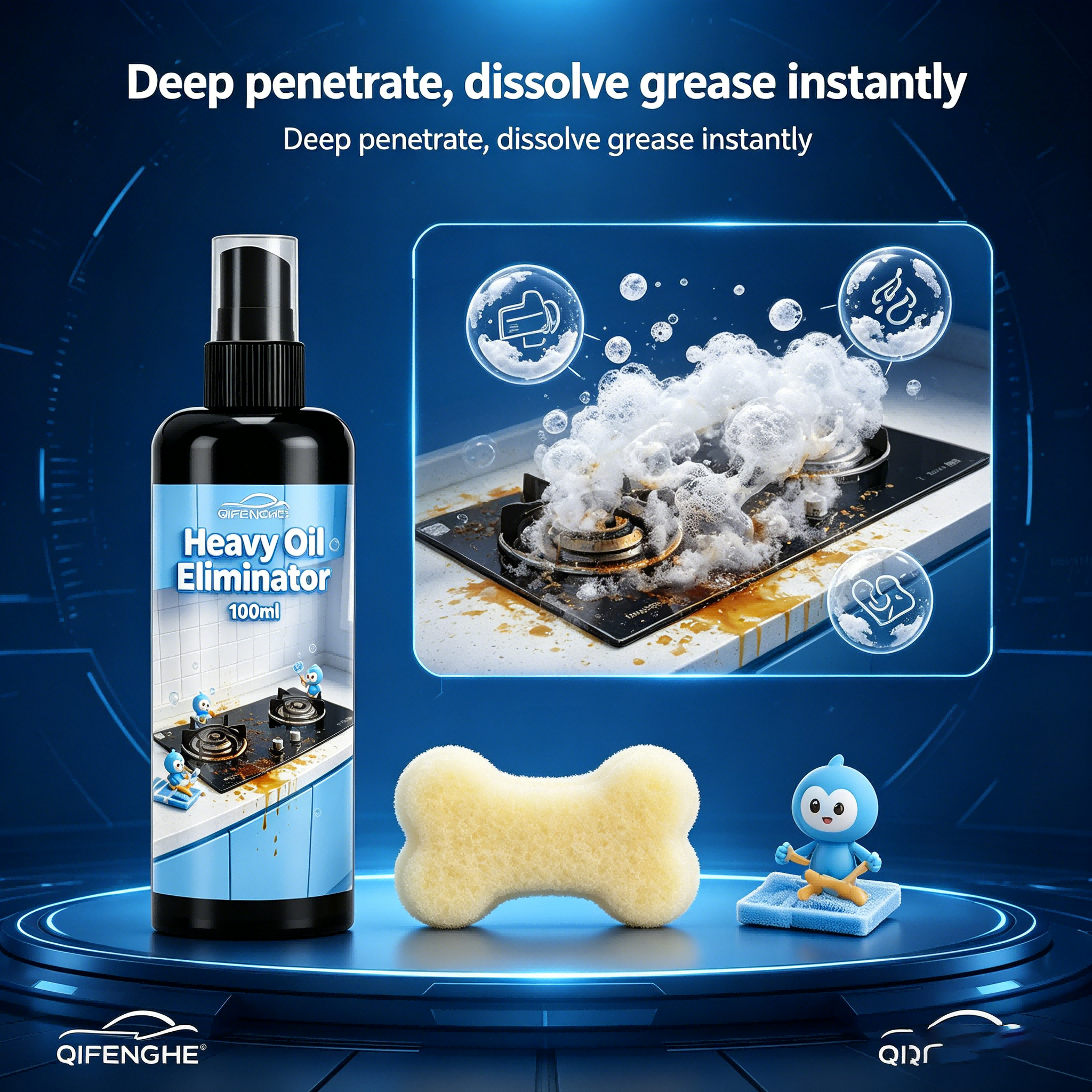 100ML Kitchen Heavy Oil Elimin - Commercial Kitchen Grease Cleaner avaliação e preço