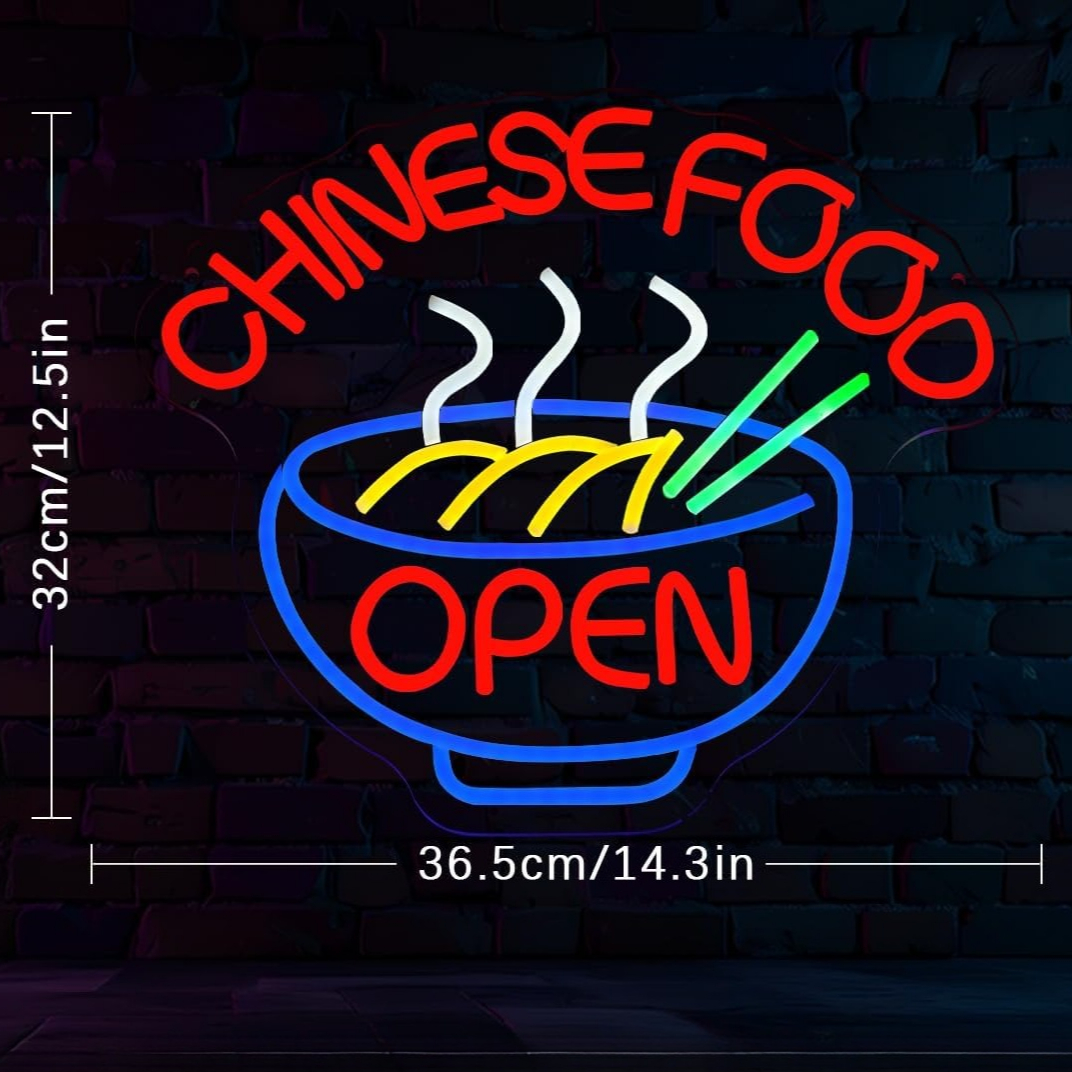CHINESE FOOD Neon Sign Ramen N - Commercial Kitchen Store avaliação e preço