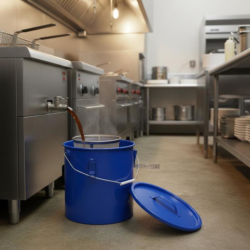 Carbon Steel Oil Storage Pail  - Commercial Kitchen Oil Filter avaliação e preço