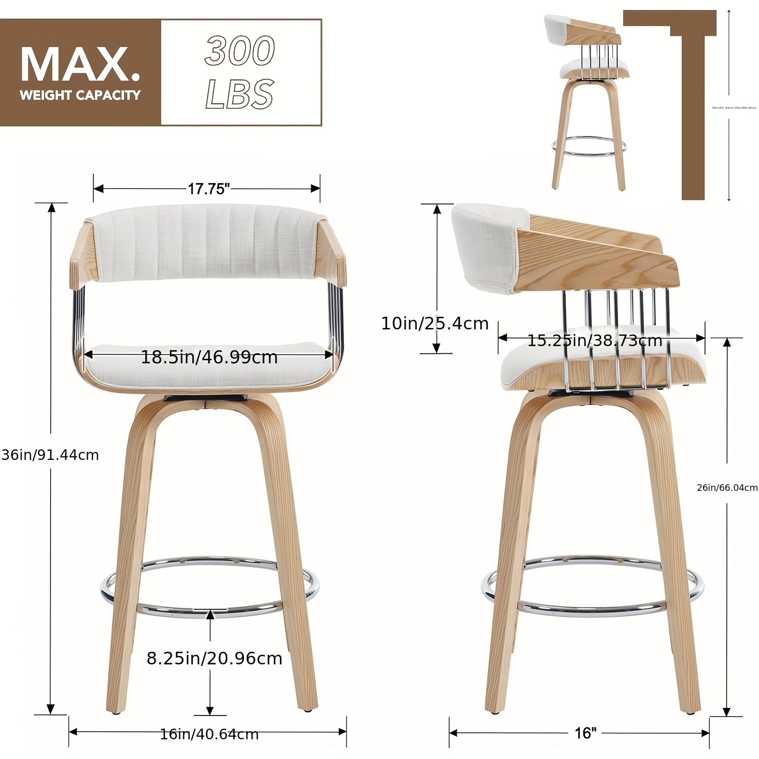 Set of 2 Swivel Bar Stools Stu - Commercial Kitchen Designer avaliação e preço