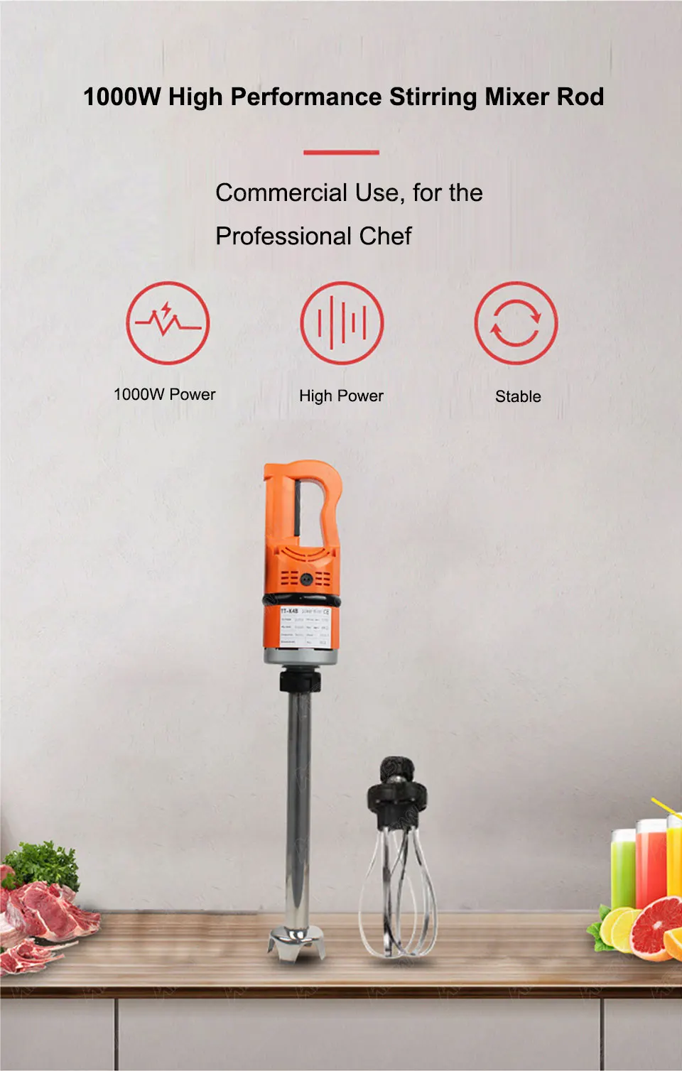 K4B-530 Electric Hand Blender  - Bar Blender Mixing avaliação e preço