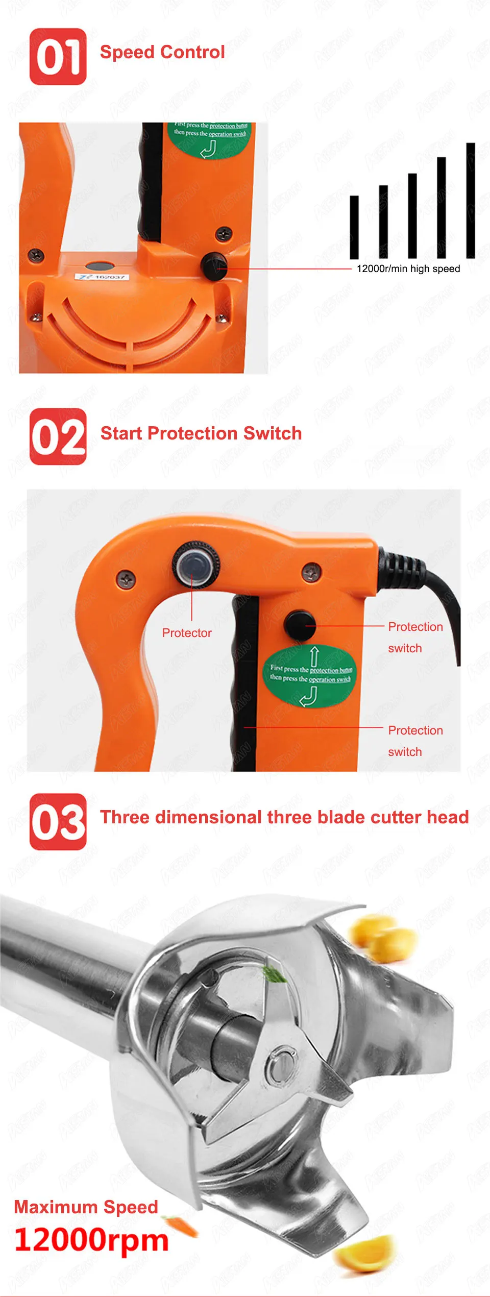 K4B-530 Electric Hand Blender  - Bar Blender Mixing avaliação e preço