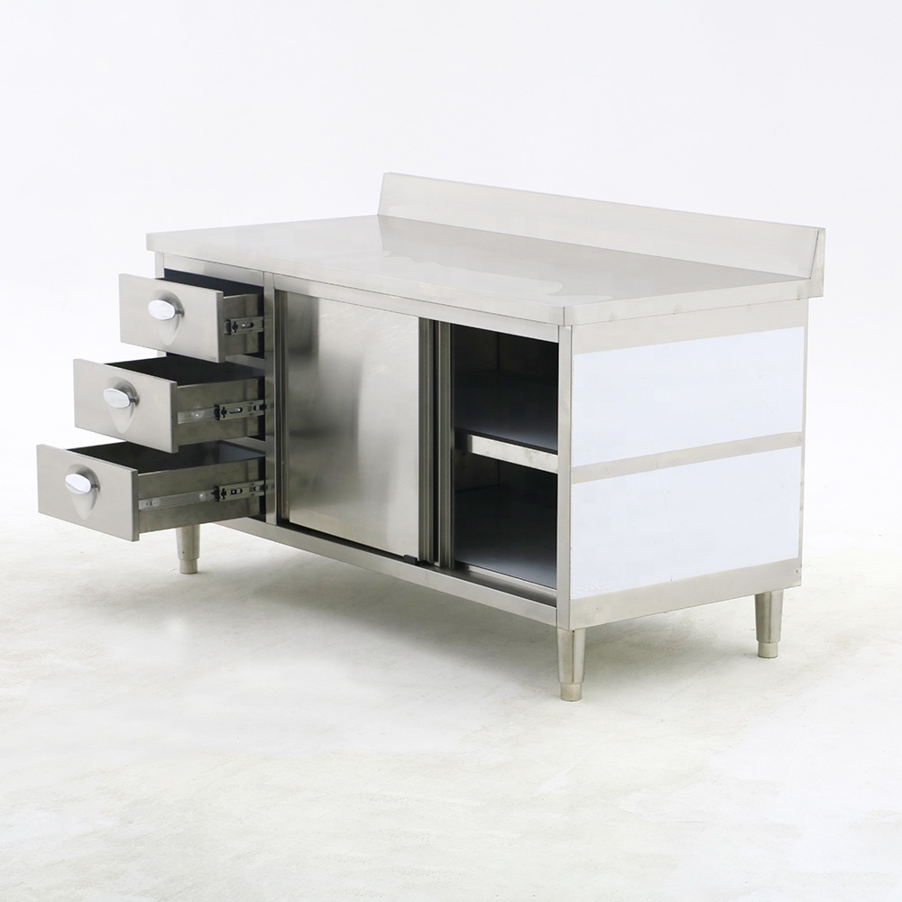 Stainless steel kitchen bench  - Commercial Kitchen Backsplash avaliação e preço