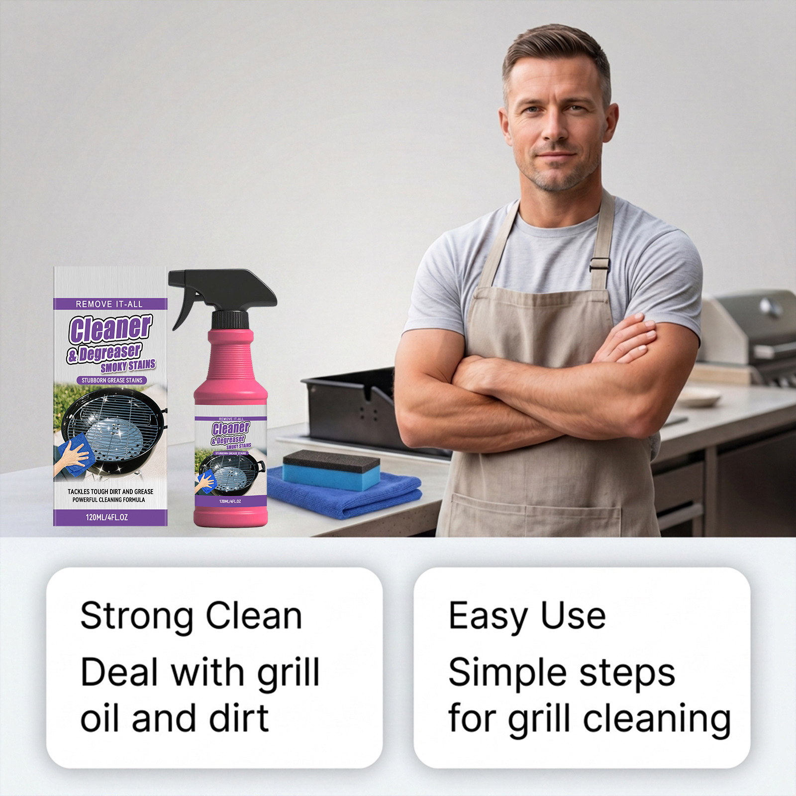 BBQ Grill Cleaner Degreaser Sp - Commercial Kitchen Grease Cleaner avaliação e preço