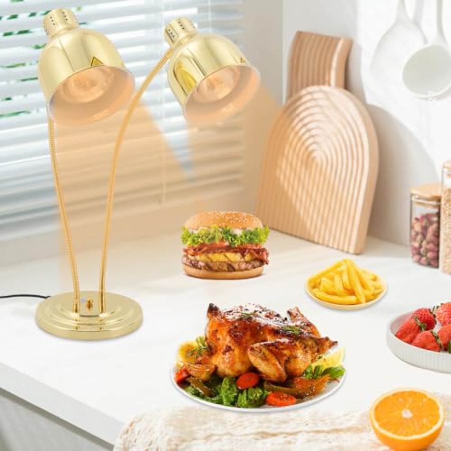 2-Head Food Warmer Lamp for Re - Commercial Kitchen Warmer avaliação e preço