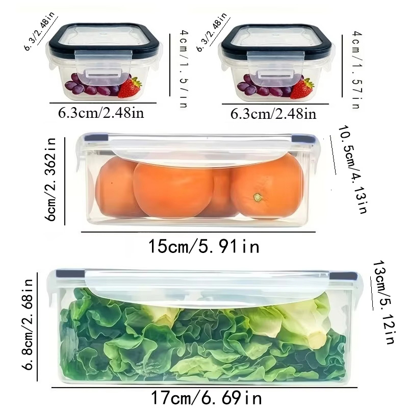 8Pcs Set Includes 4 Containers - Commercial Kitchen Shed avaliação e preço