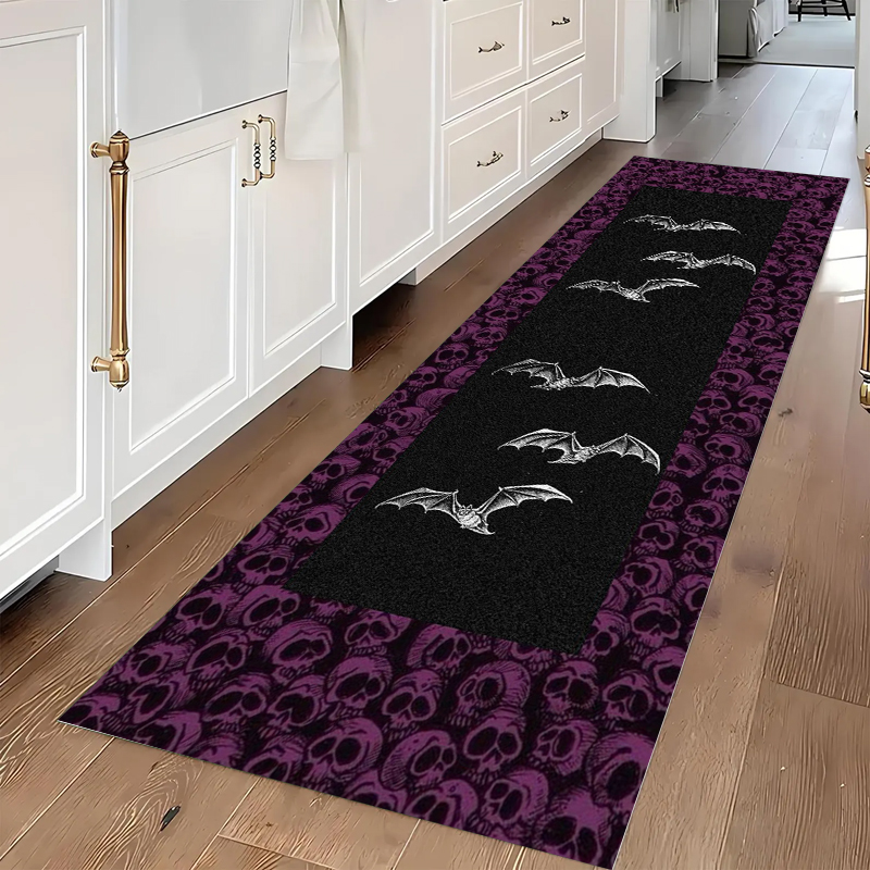 Gothic Skull & Bat Runner Area - Commercial Kitchen Floor avaliação e preço
