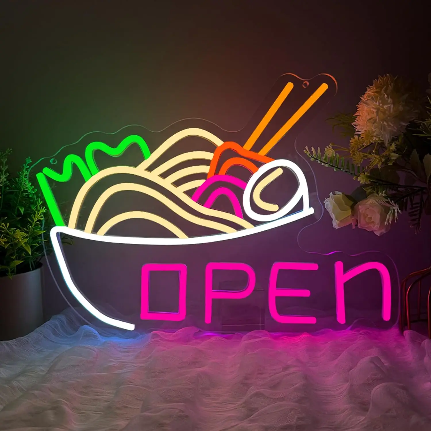 Ramen Bowl Neon Light Open LED - Commercial Kitchen Store avaliação e preço