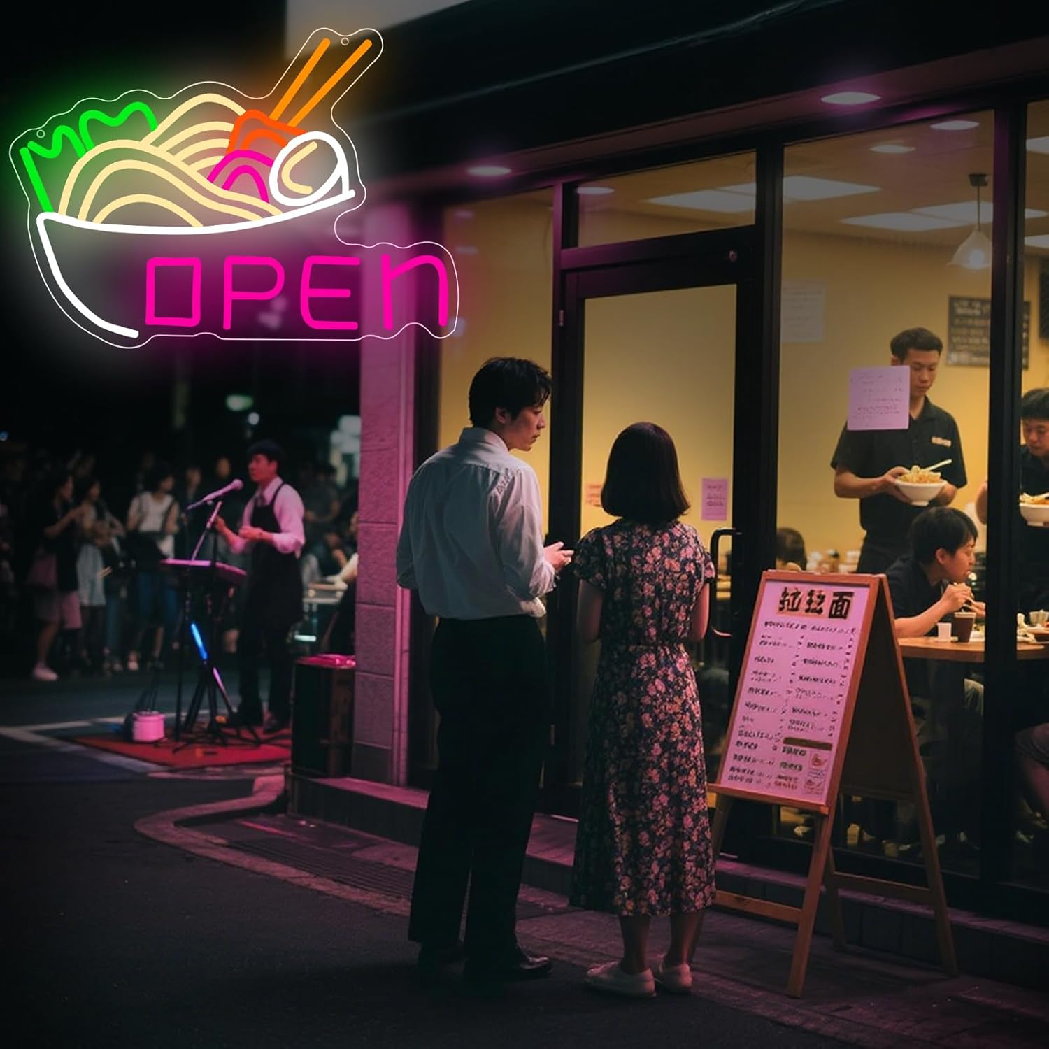 Ramen Bowl Neon Light Open LED - Commercial Kitchen Store avaliação e preço