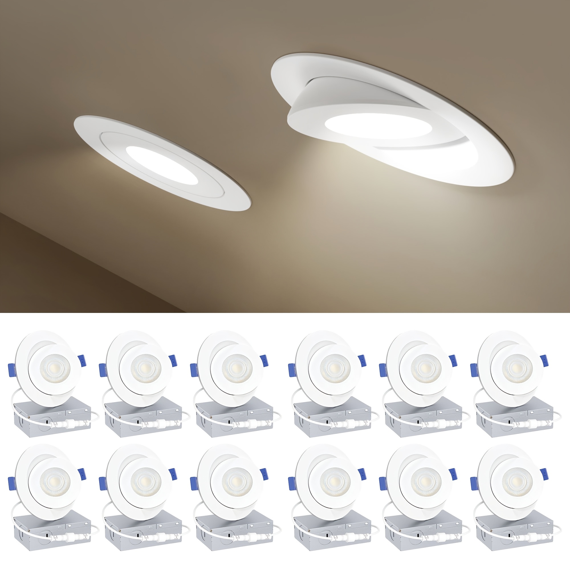 4/6/12 Pack 4-Inch Gimbal LED  - Commercial Kitchen In Residential Home avaliação e preço