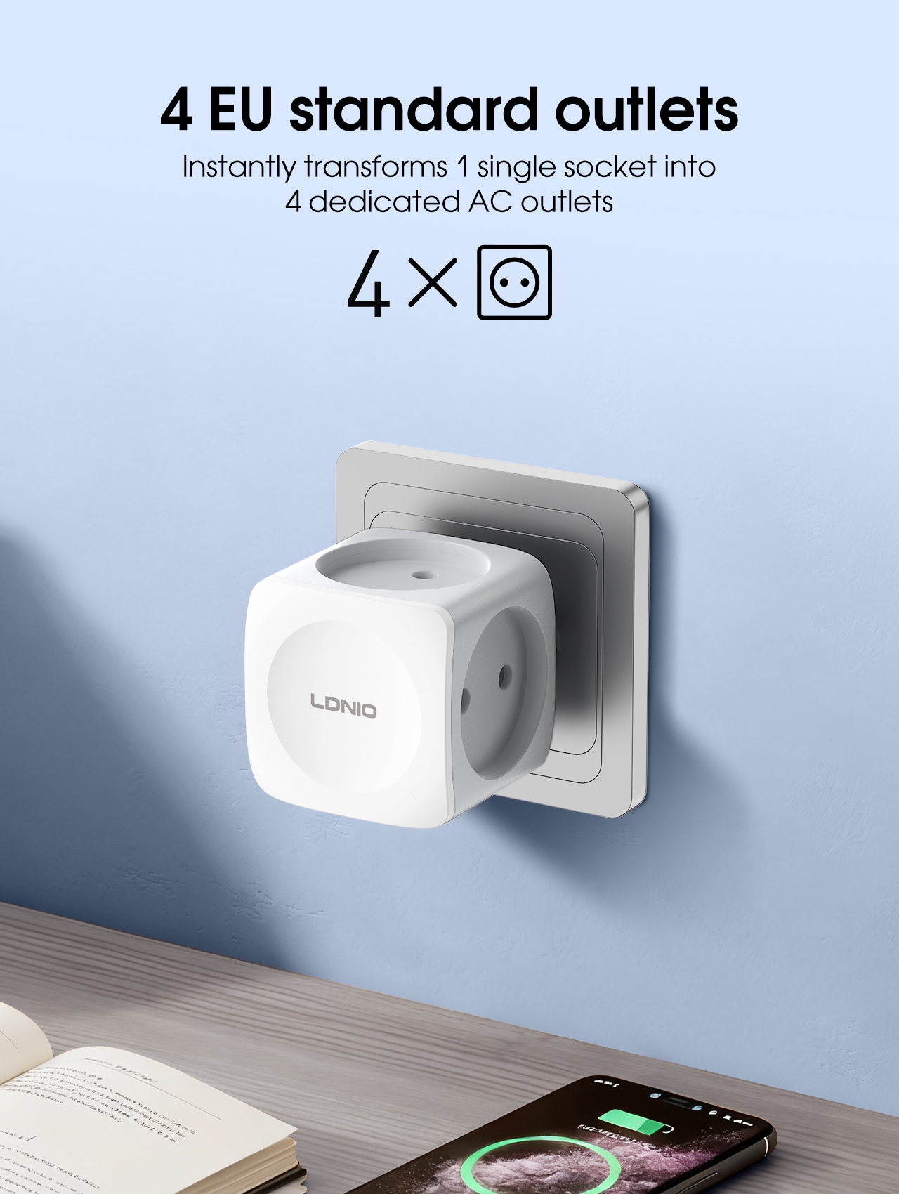 LDNIO 4 EU Outlet Power Cube,  - Commercial Kitchen In Residential Home avaliação e preço