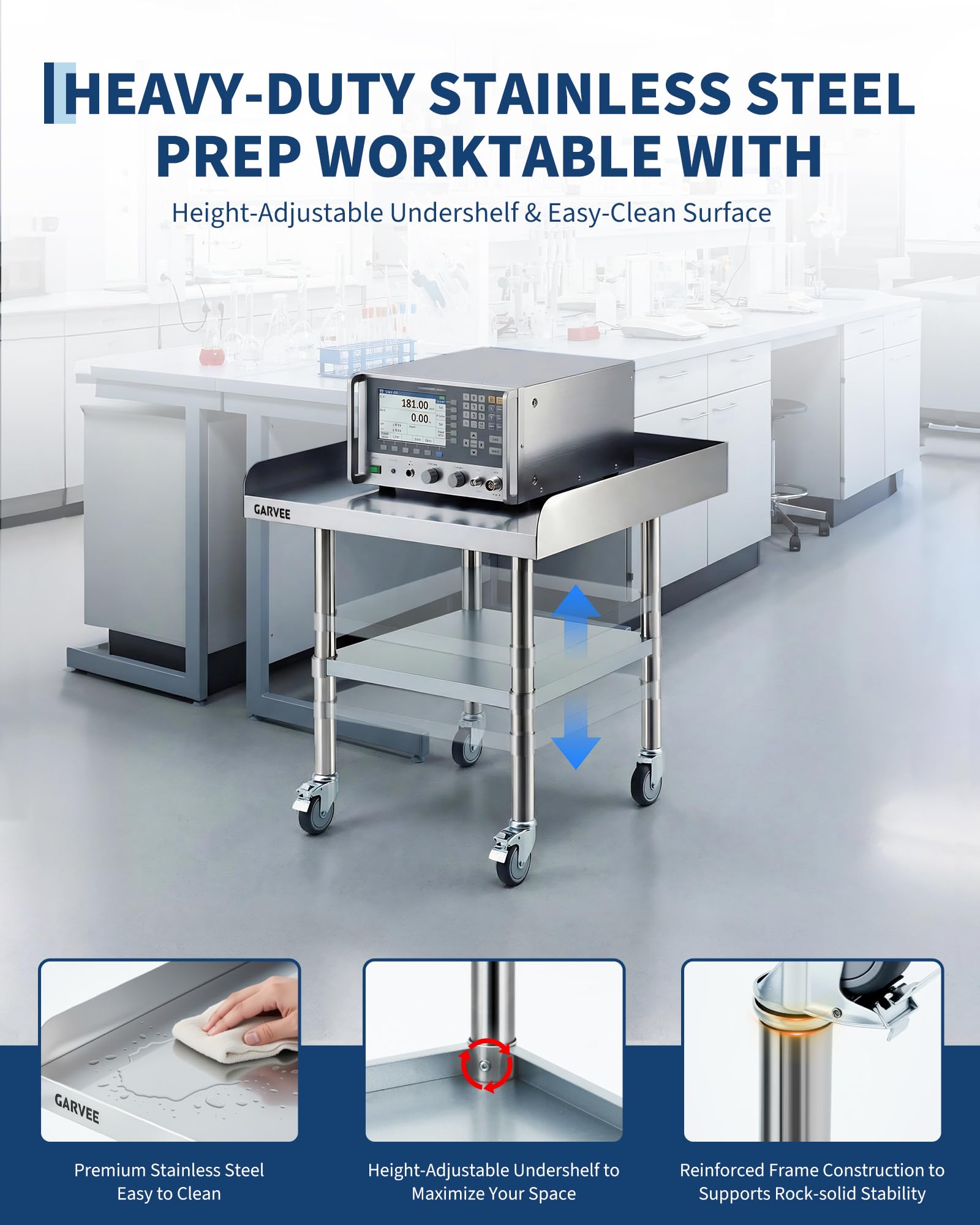Stainless Steel Work Table Wit - Commercial Kitchen Backsplash avaliação e preço