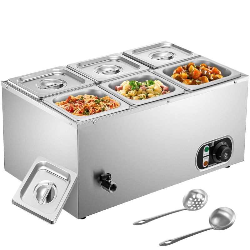 6 Tanks Commercial Bain Marie  - Bain Marie Food Warmer avaliação e preço