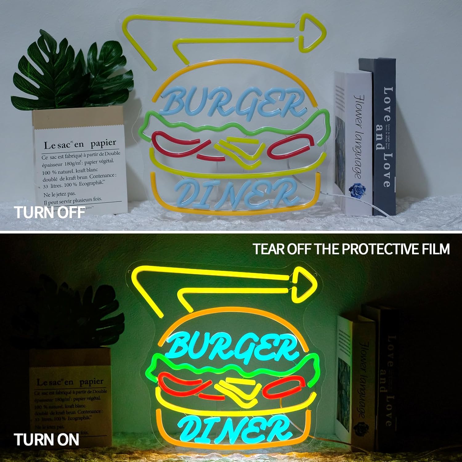 Burger Neon Sign Bussiness Art - Commercial Kitchen Store avaliação e preço