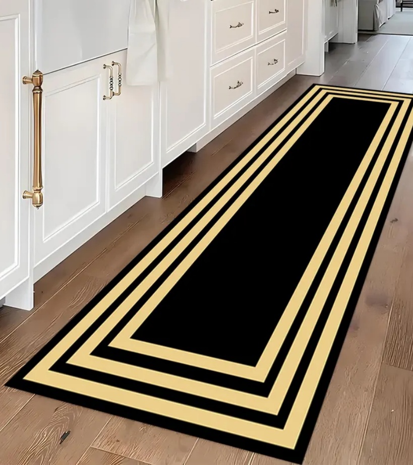Luxury Black Gold Greek Key Bo - Commercial Kitchen Floor avaliação e preço