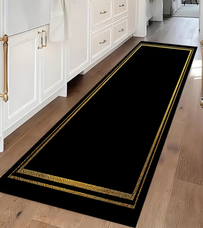 Luxury Black Gold Greek Key Bo - Commercial Kitchen Floor avaliação e preço