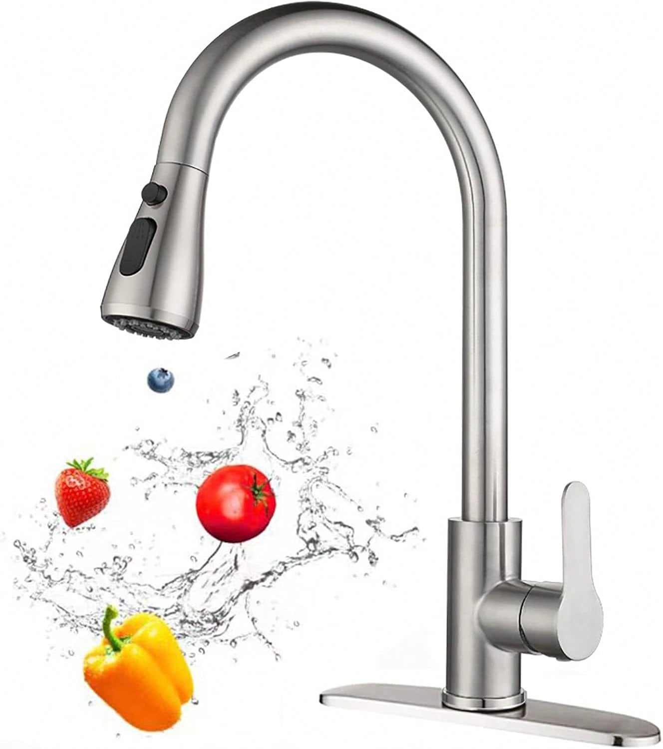 1 Pc Kitchen Tap With Pull-Dow - Commercial Kitchen Tap With Spray avaliação e preço