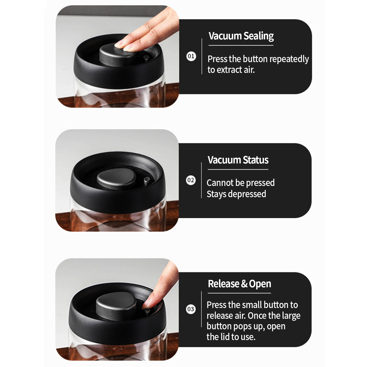 OANKR Vacuum Coffee Canister 5 - Vacuum Sealer avaliação e preço