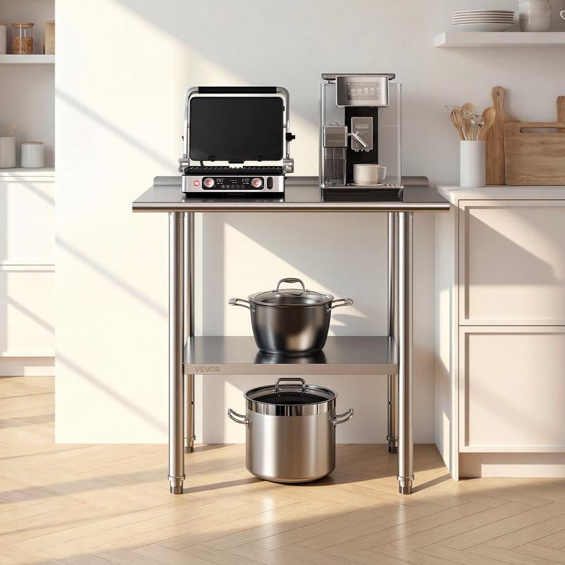 Stainless Steel Work Table, 24 - Commercial Kitchen Backsplash avaliação e preço