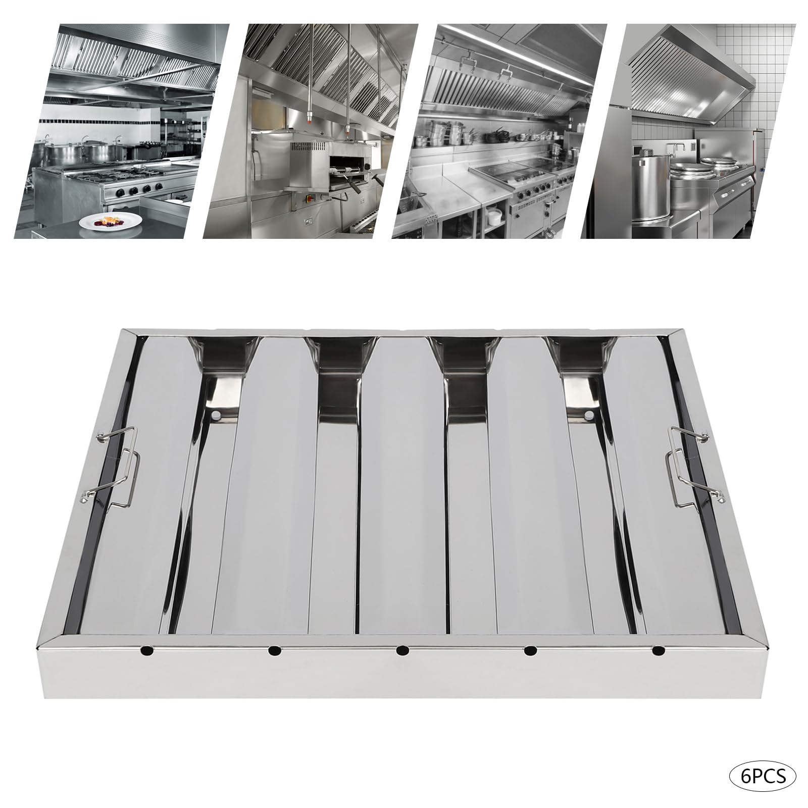6 Pack Hood Filters, Stainless - Range Commercial Kitchen avaliação e preço
