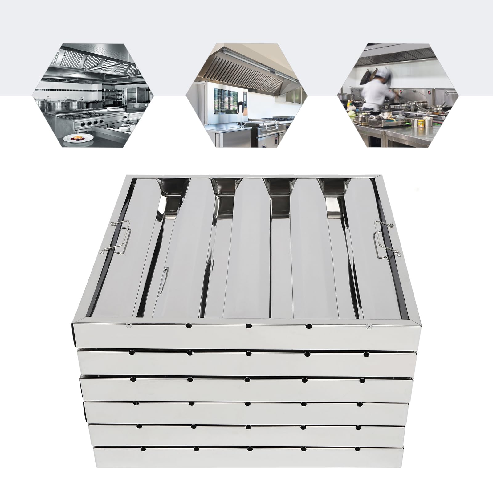 6 Pack Hood Filters, Stainless - Range Commercial Kitchen avaliação e preço