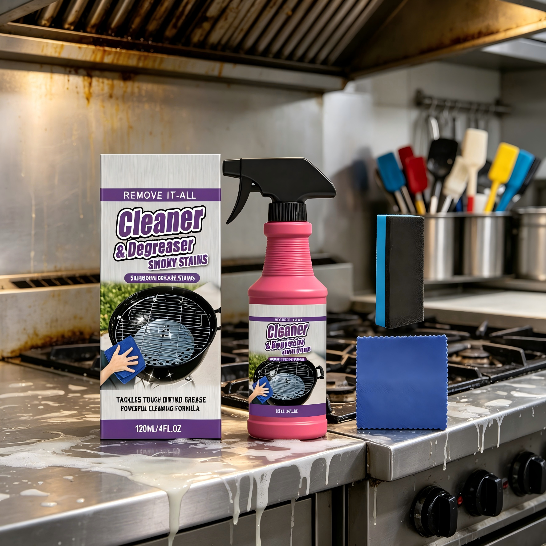 Kitchen Degreaser Cleaner Spra - Commercial Kitchen Grease Cleaner avaliação e preço