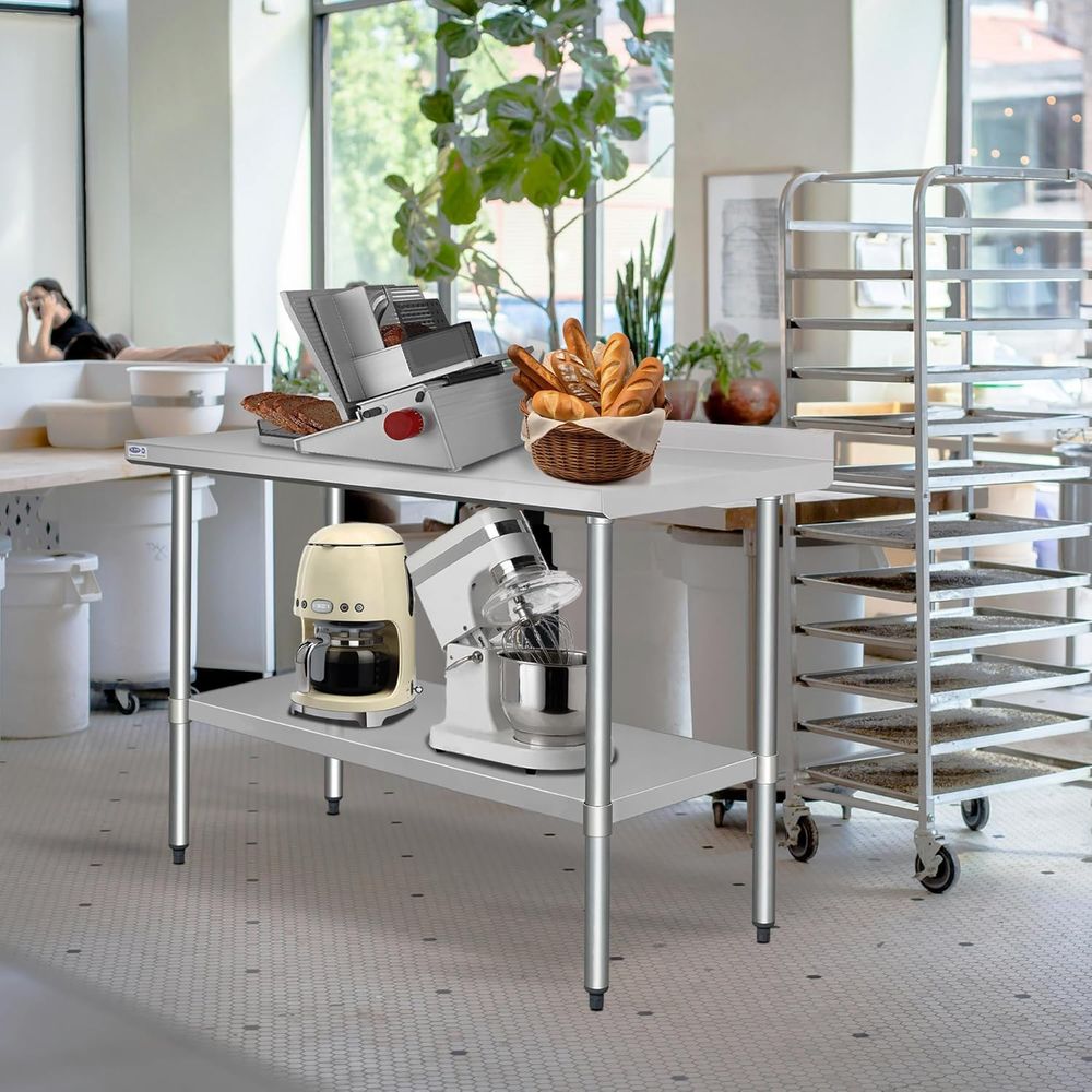 HARDURA StainlSteel Table with - Commercial Kitchen Backsplash avaliação e preço