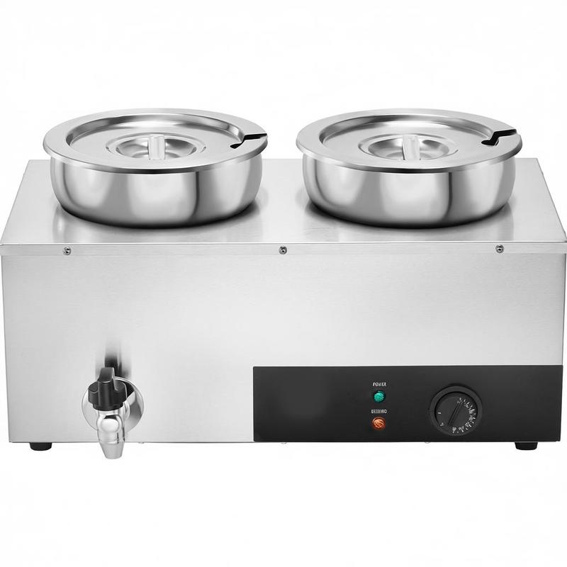 Electric Soup Warmer, Dual 7.4 - Bain Marie Food Warmer avaliação e preço