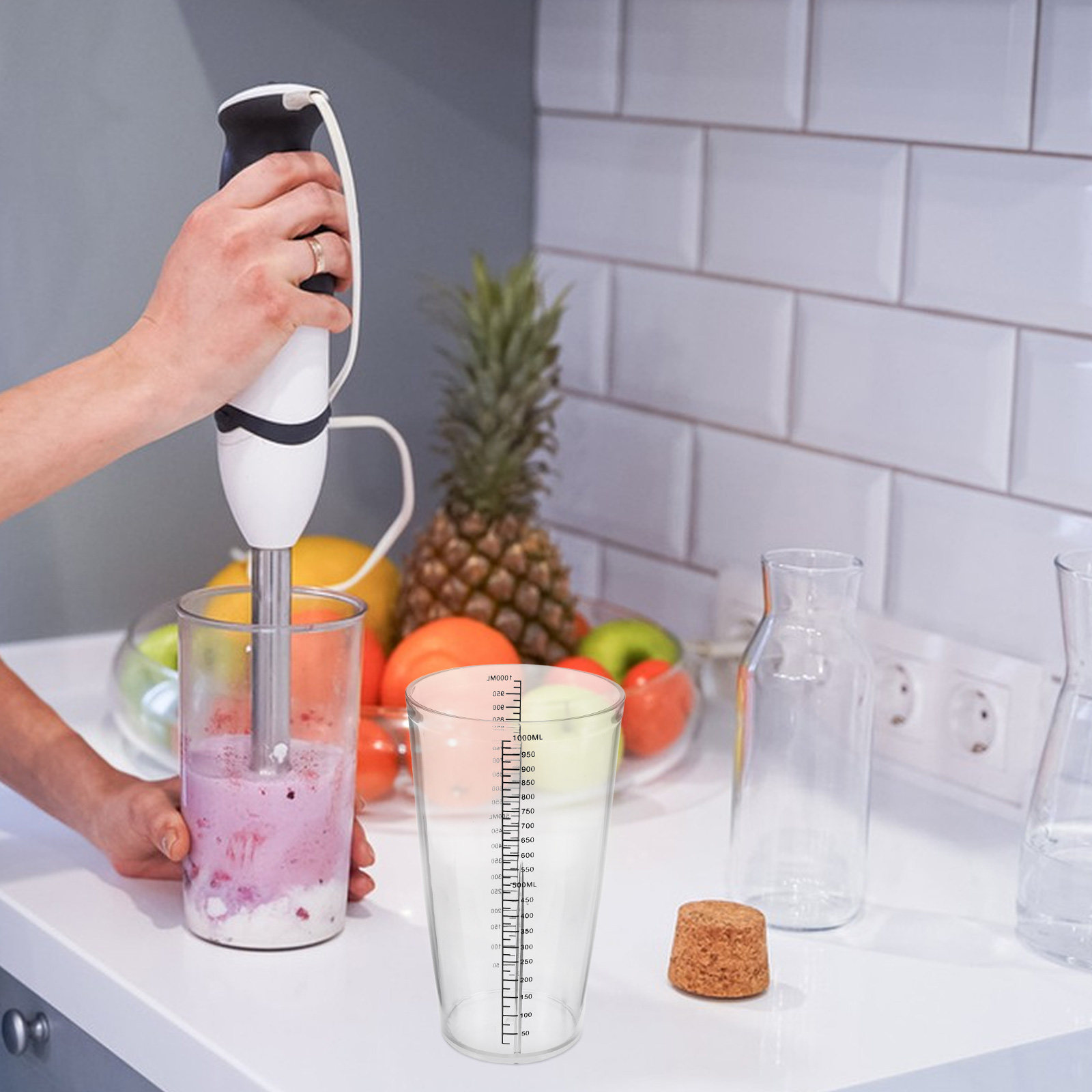 1000Ml Graduated Mixing Cup Re - Bar Blender Mixing avaliação e preço