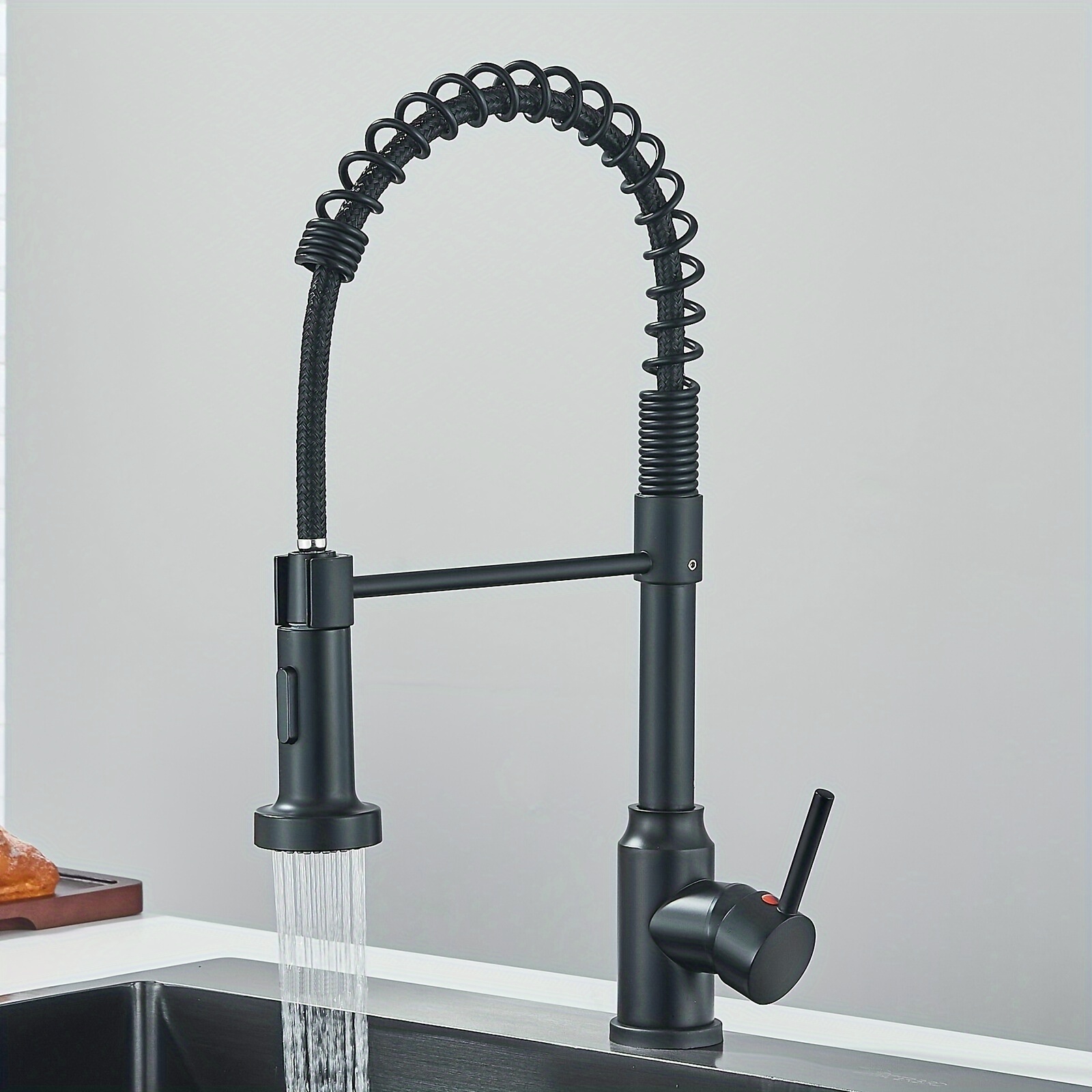 Matte Black Kitchen Faucet Fea - Commercial Kitchen Tap With Spray avaliação e preço