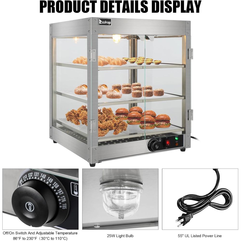 3 Tier Commercial Countertop P - Commercial Kitchen Warmer avaliação e preço