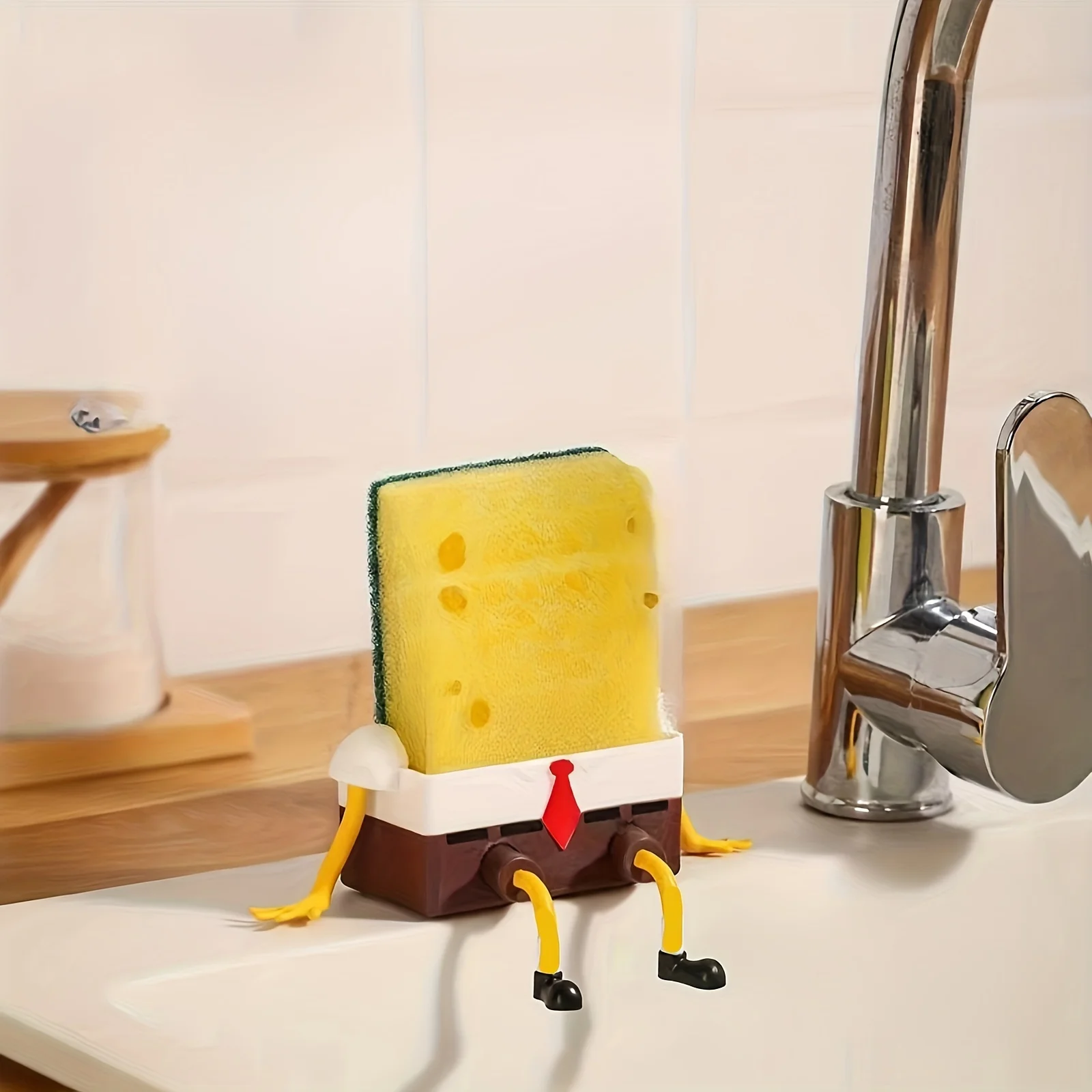1pc Cartoon Sponge Drain Rack  - Commercial Kitchen Shed avaliação e preço